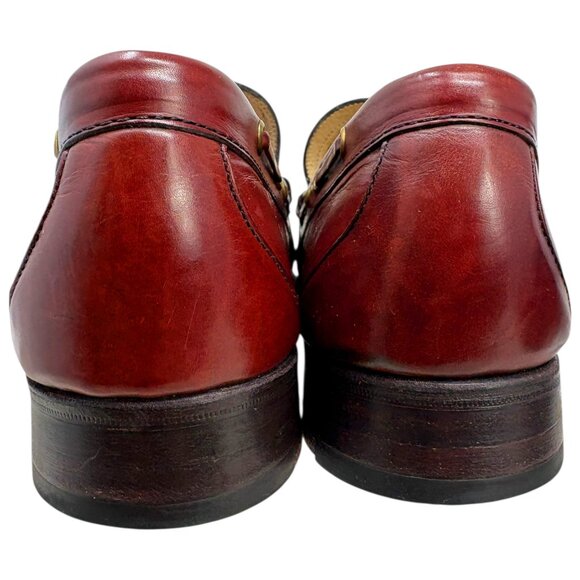 Vintage Cole Haan Red Leather Moc Toe Made in USA Loafers - Picture 8 of 11